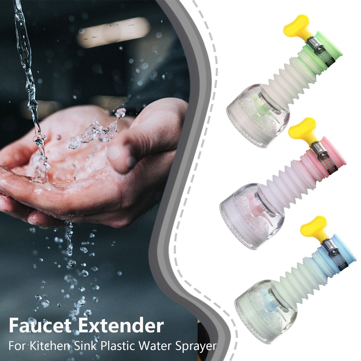 Glow & Grow™ 360-Rotation Kitchen Sink Faucet Extenders